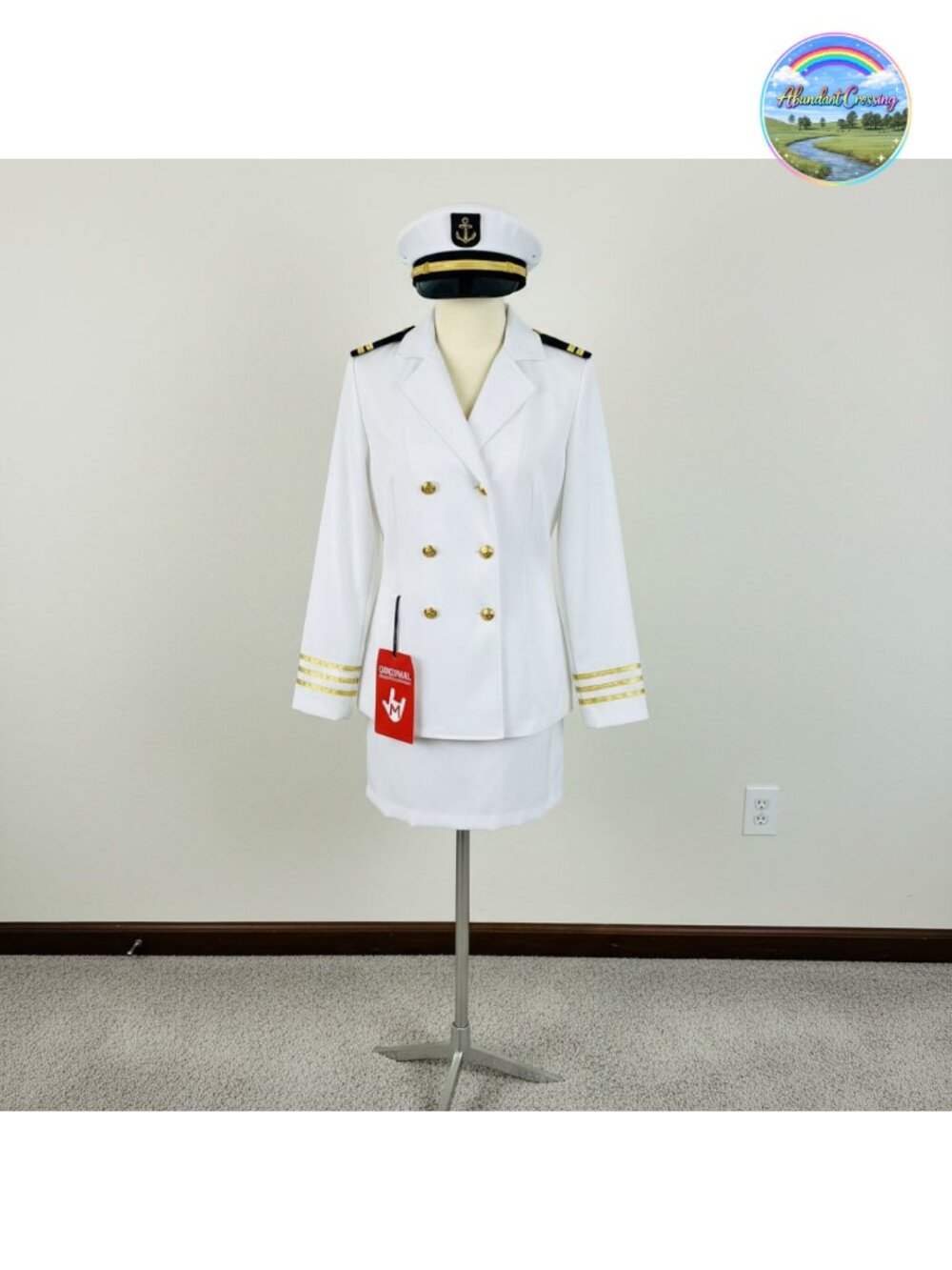 Sailor Captain Costume Set Jacket Skirt Hat Tie Nautical